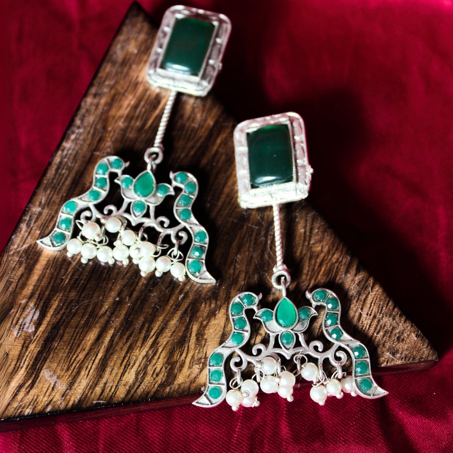Silva Sutra Mughal Bird & Gem Drops