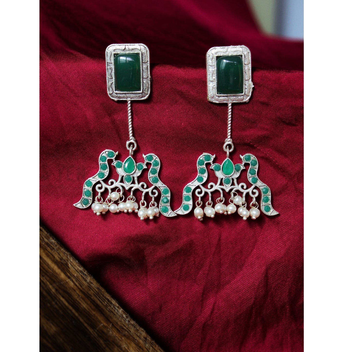 Silva Sutra Mughal Bird & Gem Drops