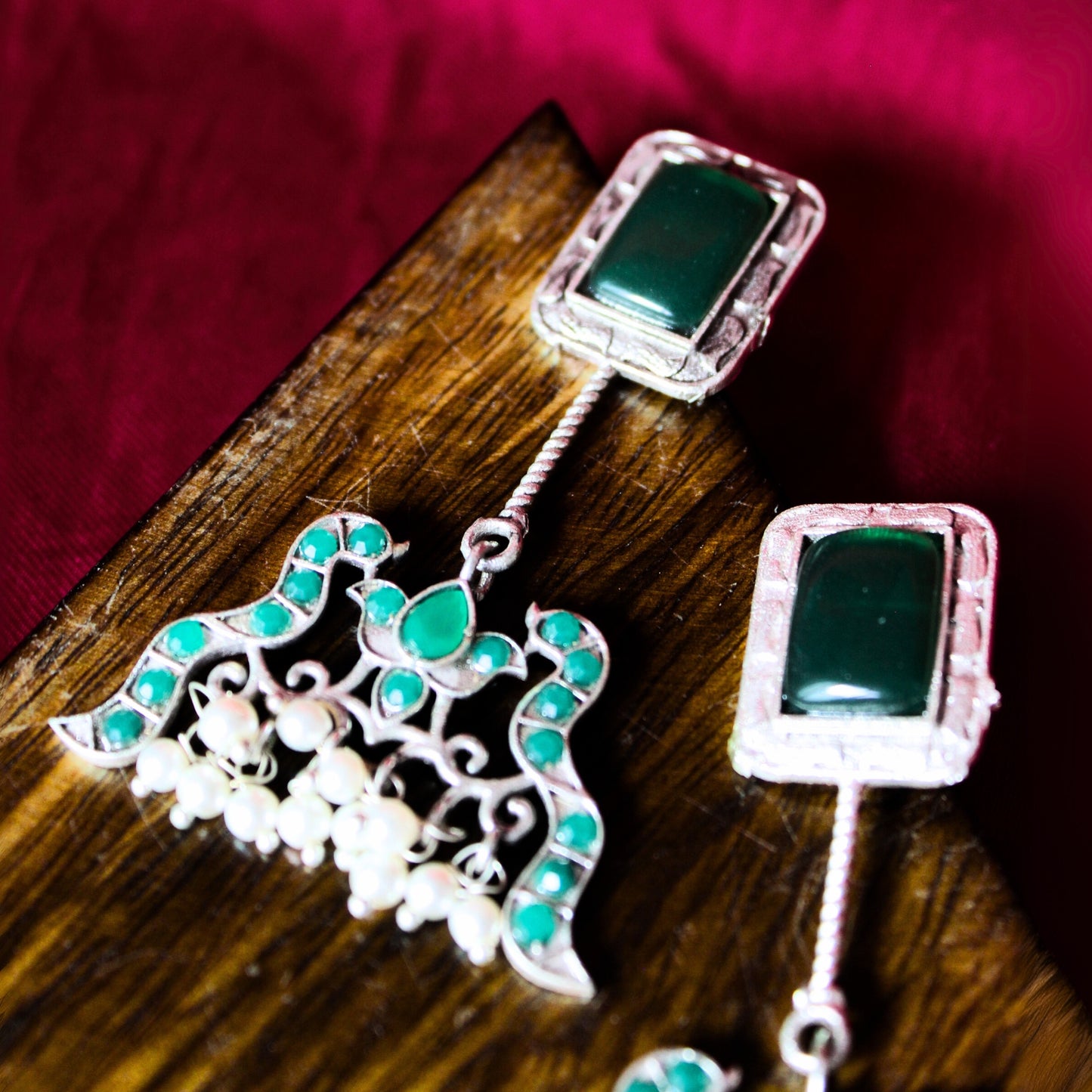 Silva Sutra Mughal Bird & Gem Drops
