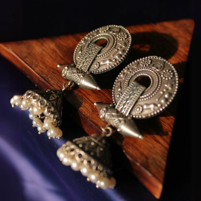 Silva Sutra Tribal Jhumka Pearls