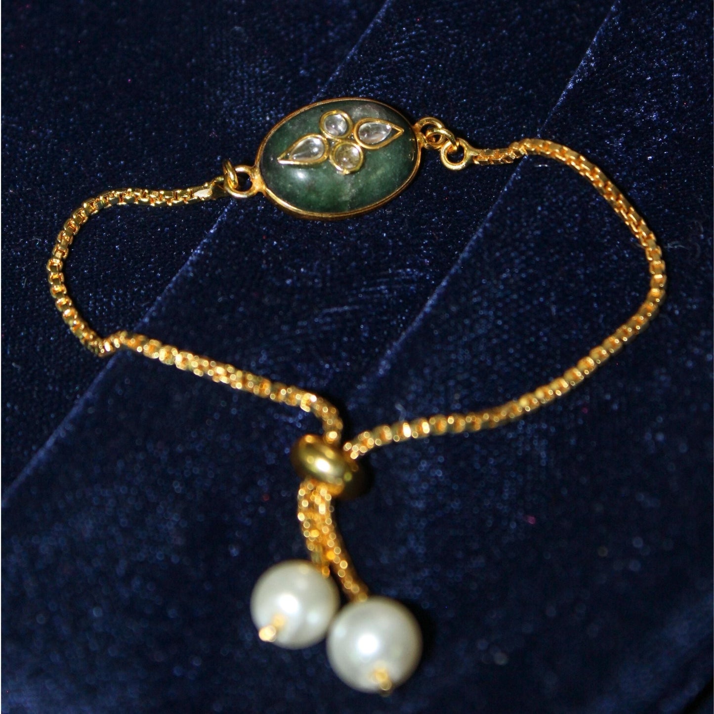 Silva Sutra emerald enamel bracelet
