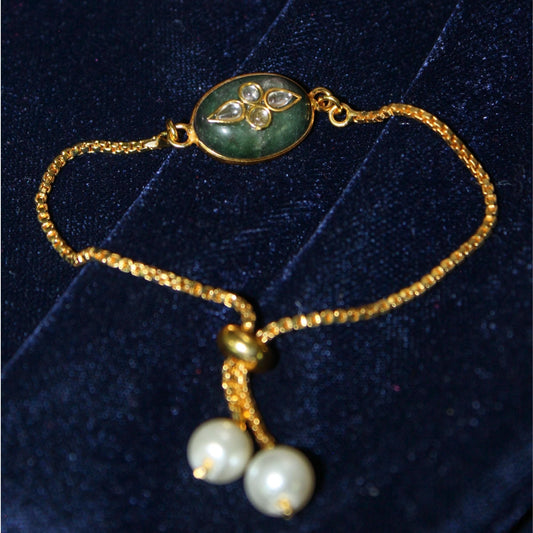 Silva Sutra emerald enamel bracelet