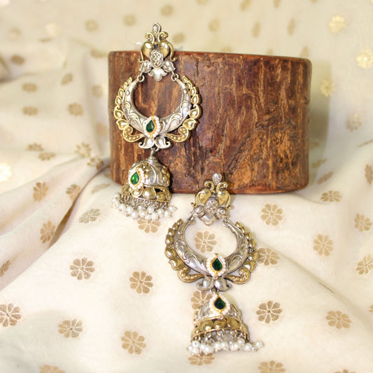 Silva Sutra Veridian Vintage jhumkas