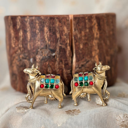 Silva Sutra Nandi Gemstone Studs