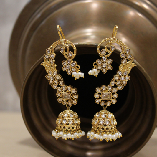 Gold Floral Paisley Jhumkis