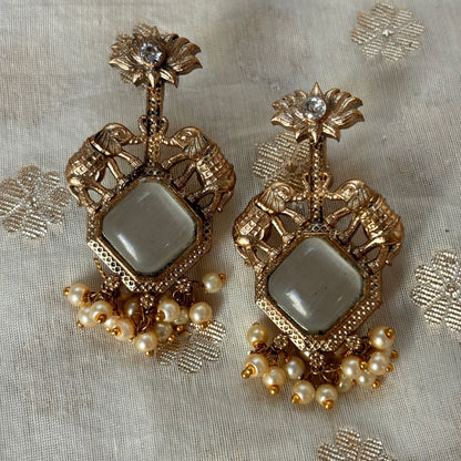 Silva Sutra Moonlit Elephant charm earring