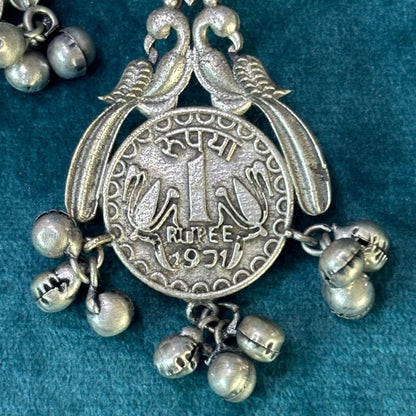 Silva Sutra vintage coin earrings