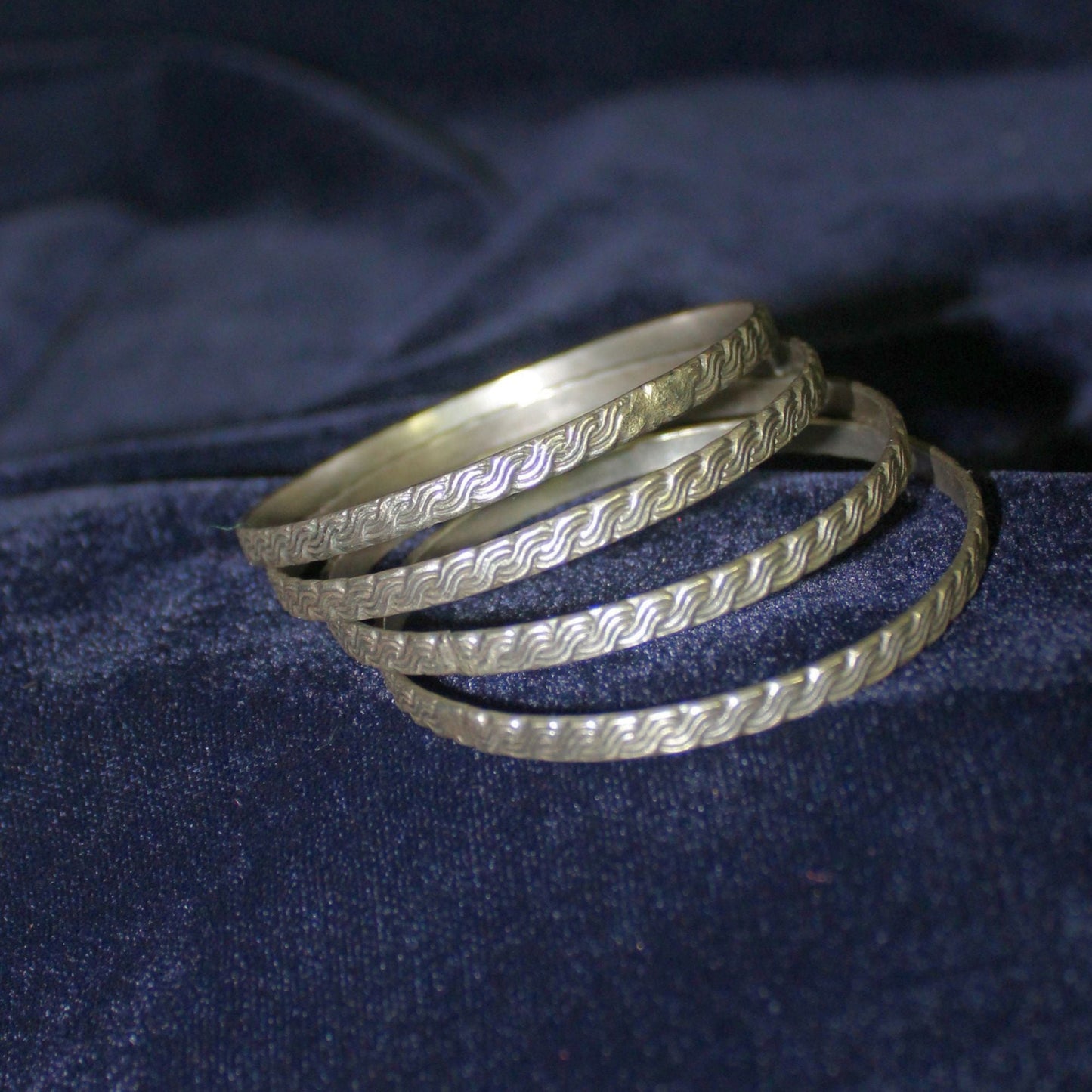 Silva Sutra textured bangle set