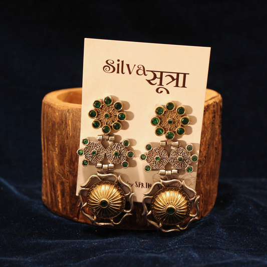 Emerald Heritage Drop Earrings