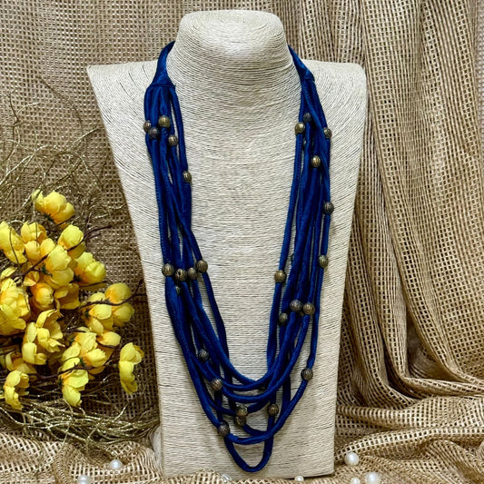 Layered Fabric Beaded Strings in mashru