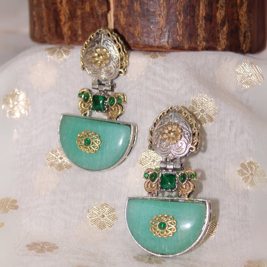 Silva Sutra Green Stone Crescents