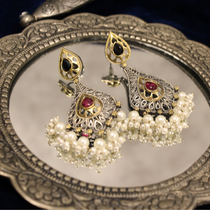 Vintage Jali Tassel Earrings