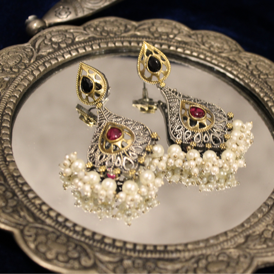 Vintage Jali Tassel Earrings