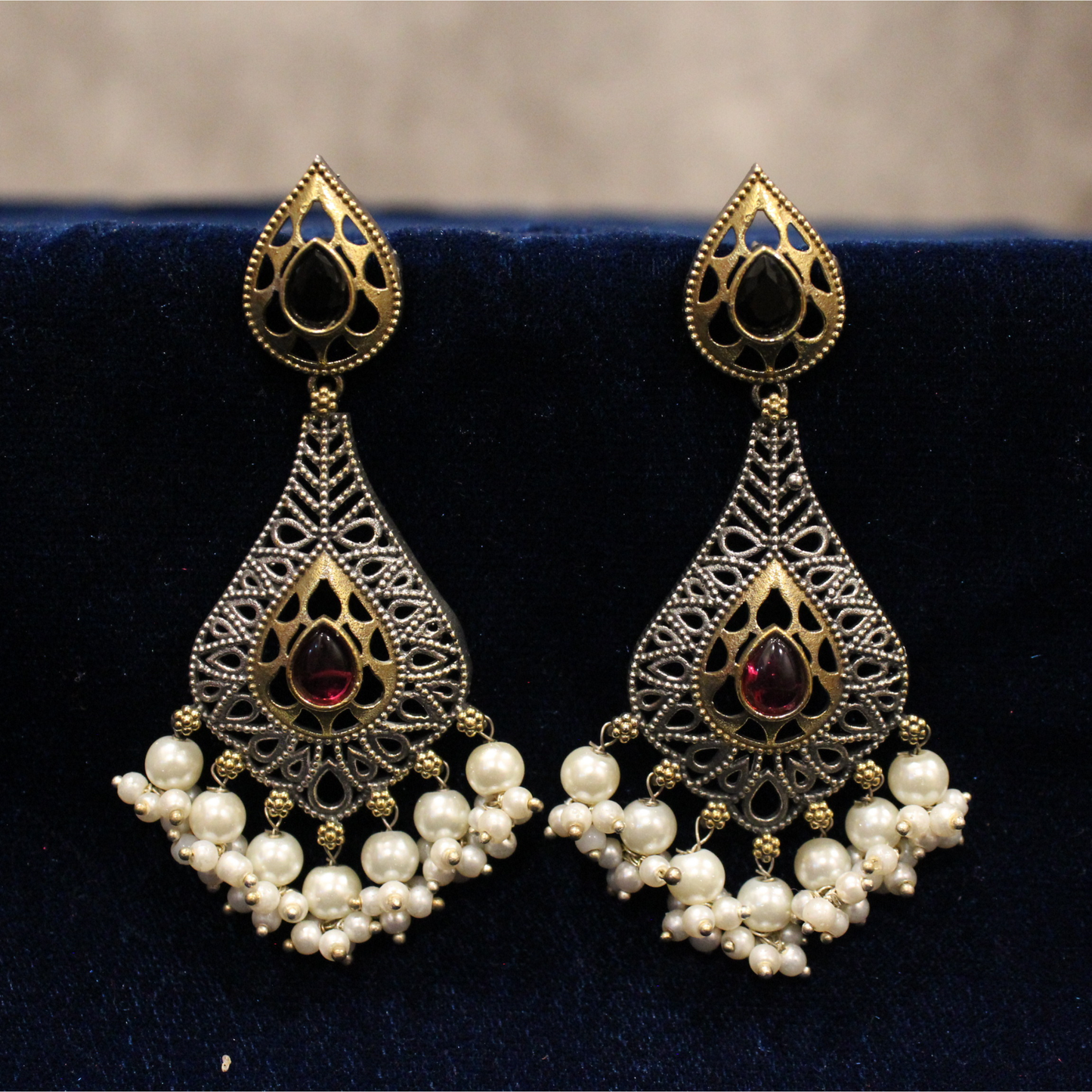 Vintage Jali Tassel Earrings