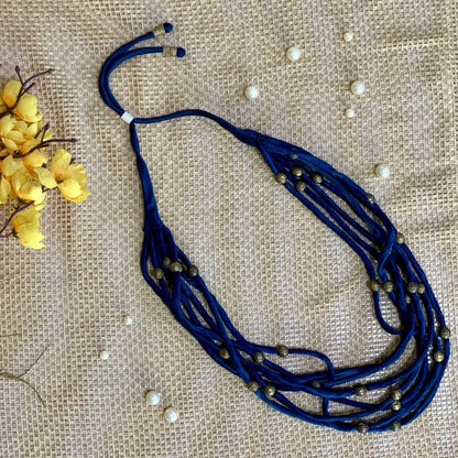 Layered Fabric Beaded Strings in mashru