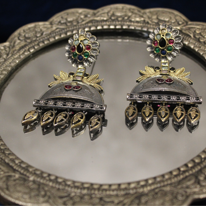 Two-Tone Heritage Bell Jhumkas