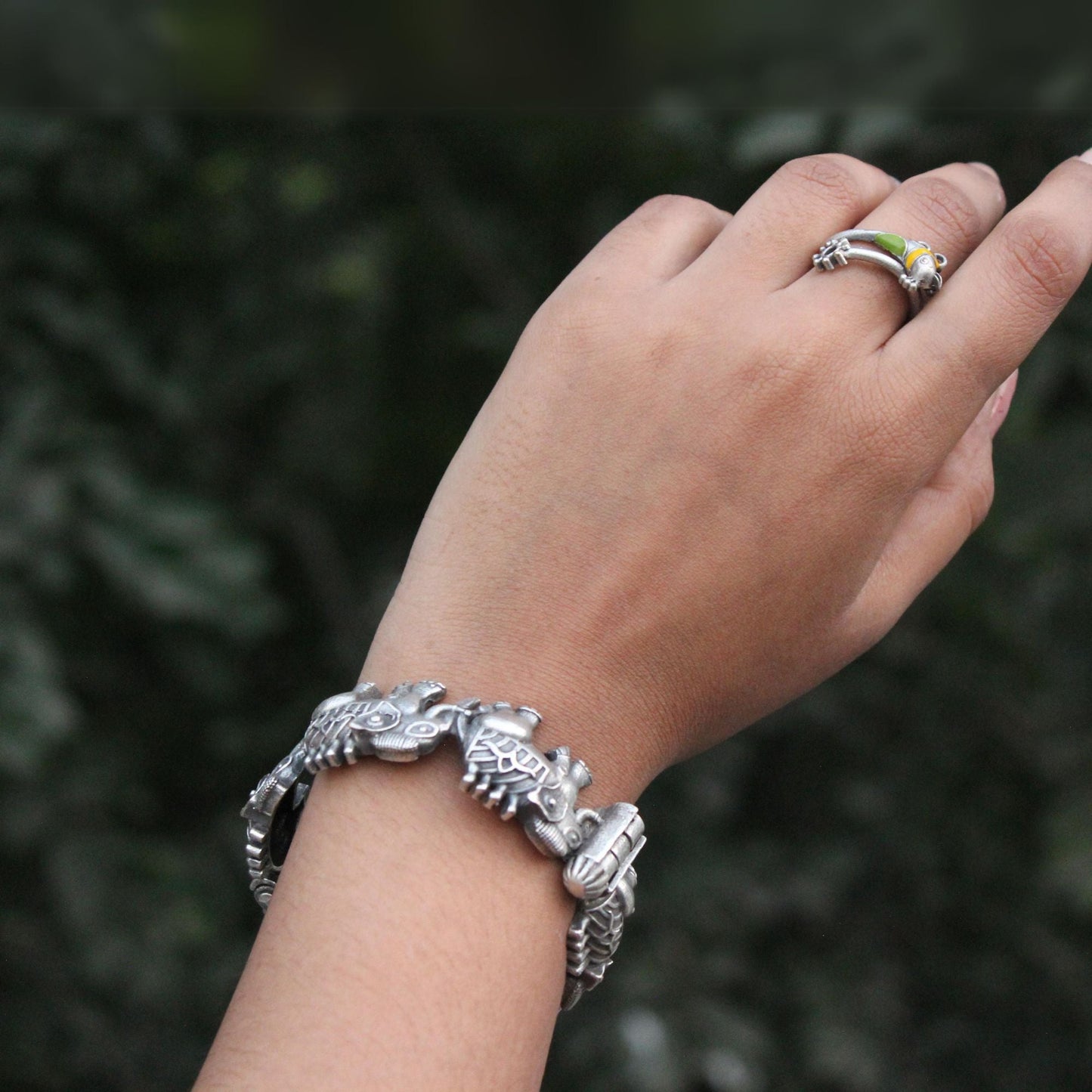 Silva Sutra Elephant Charm Bracelet