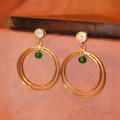 Silva Sutra Retro Gold & Green Hoops