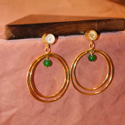 Silva Sutra Retro Gold & Green Hoops